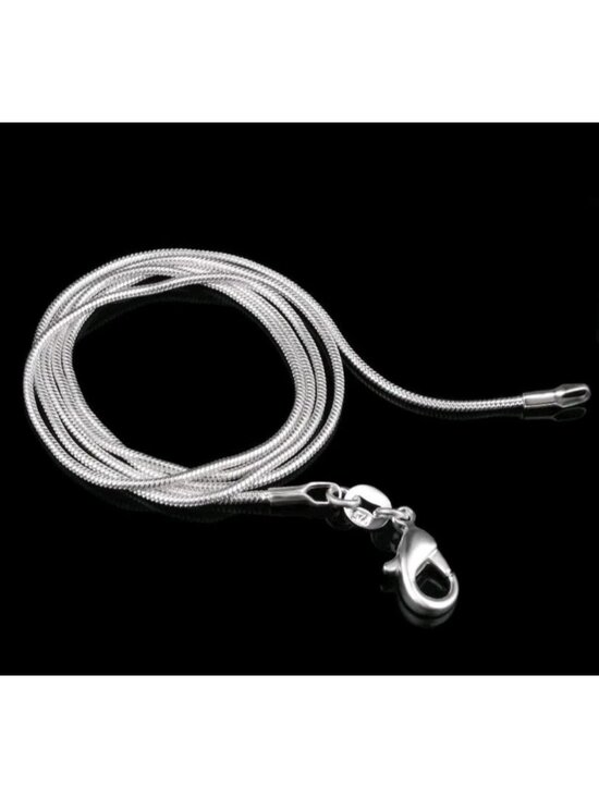 Unbranded Jewelry - 925 Sterling Silver 1mm Snake Chain Necklace 24" Minimalist Jewelry Layering